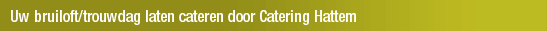 Uw bruiloft/trouwdag laten cateren door Catering Hattem